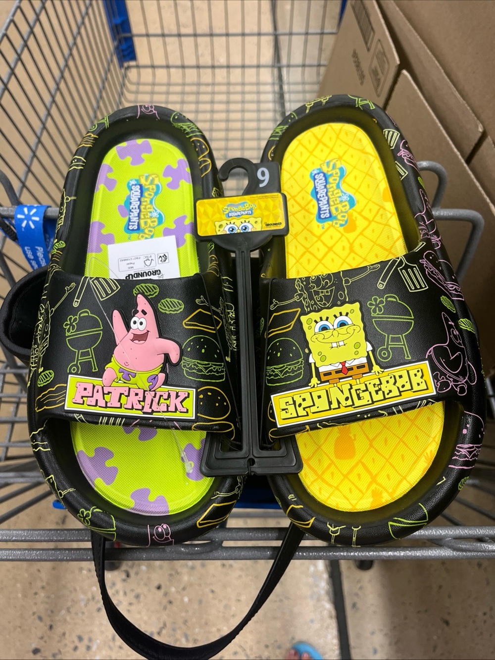 Ground Up SpongeBob SquarePants Patrick Star Men’s Slide Sandals Slip On Size 9